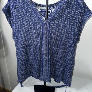 Daniel Rainn Blue Patterned Blouse